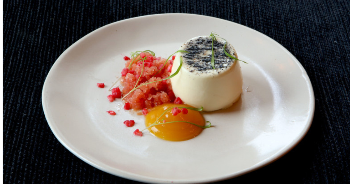 Blood orange panna cotta, Scott Goss, dessert